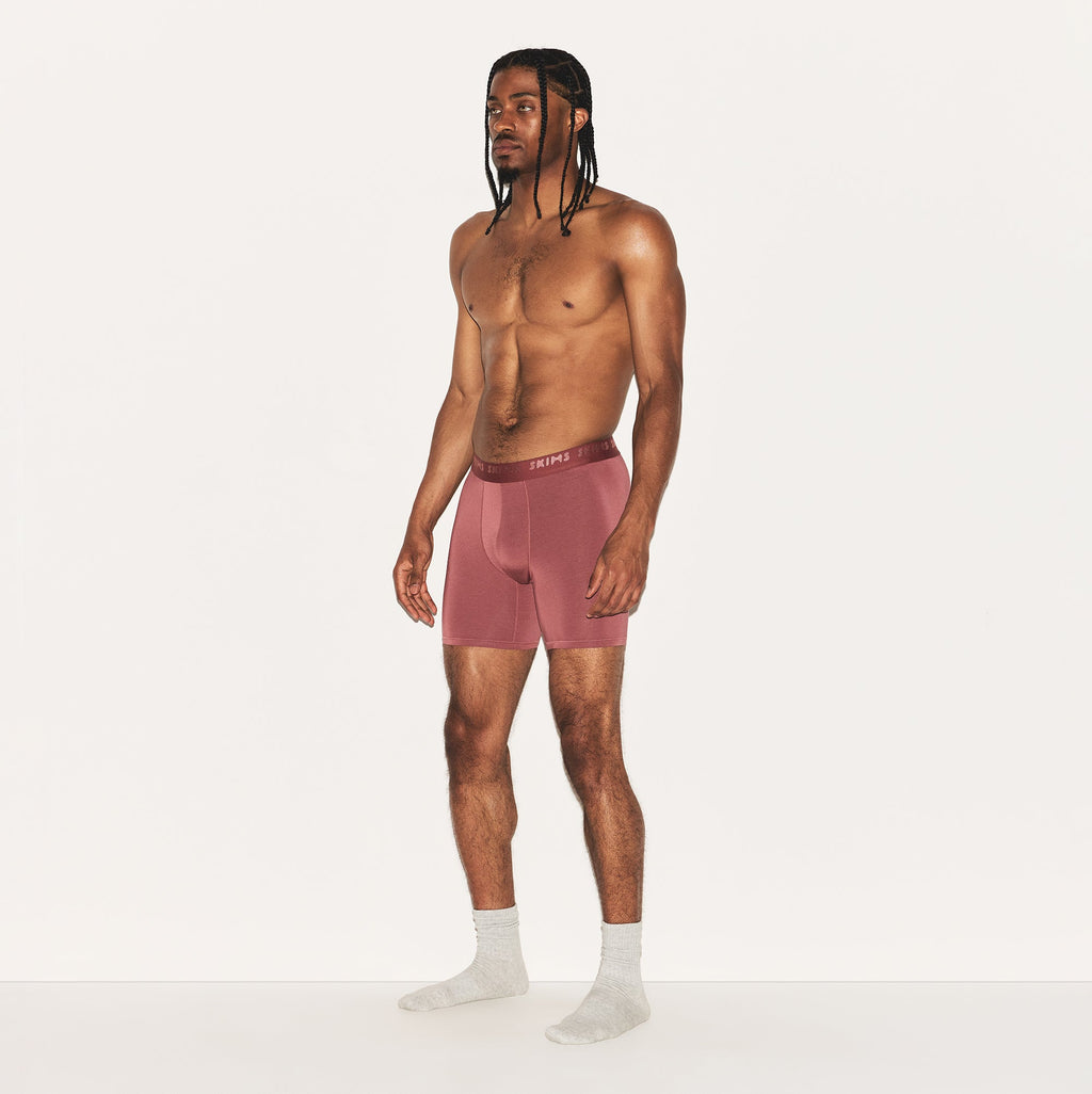 SKIMS STRETCH MENS 5" BOXER BRIEF | CORDOVAN