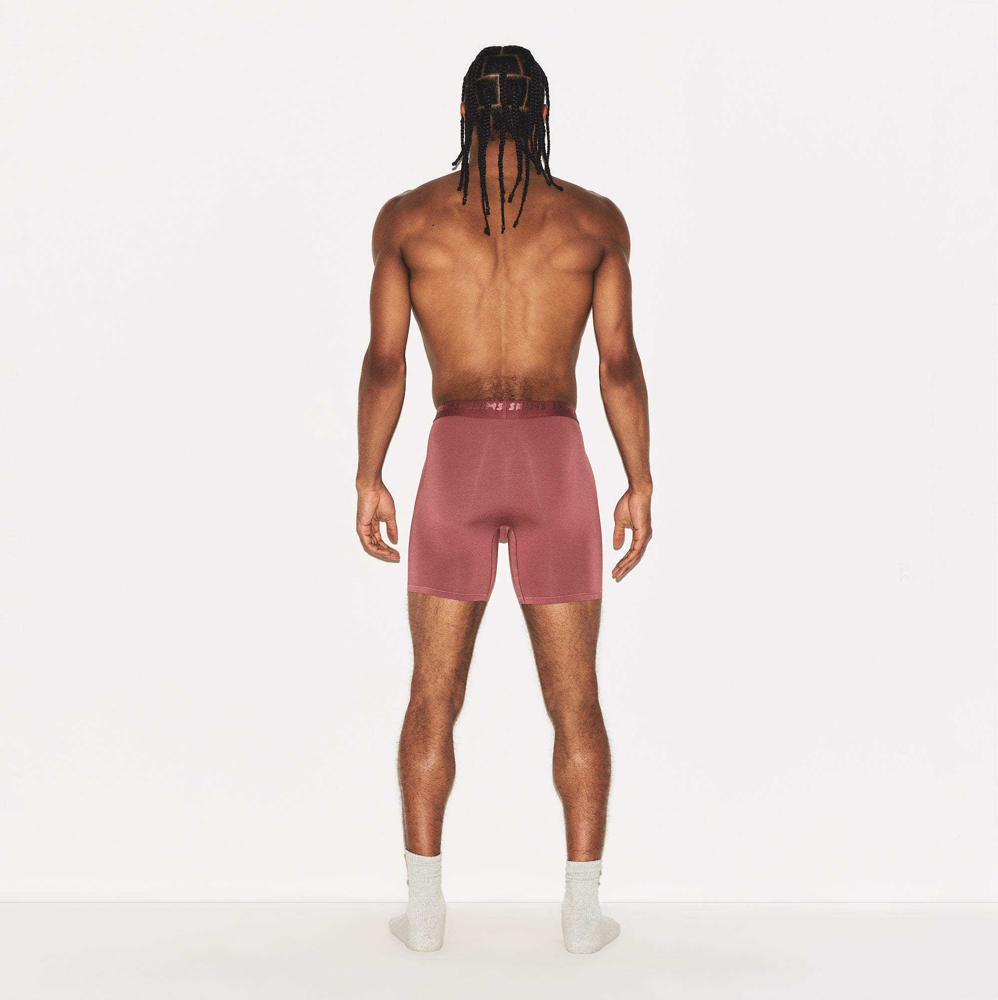 SKIMS STRETCH MENS 5" BOXER BRIEF | CORDOVAN