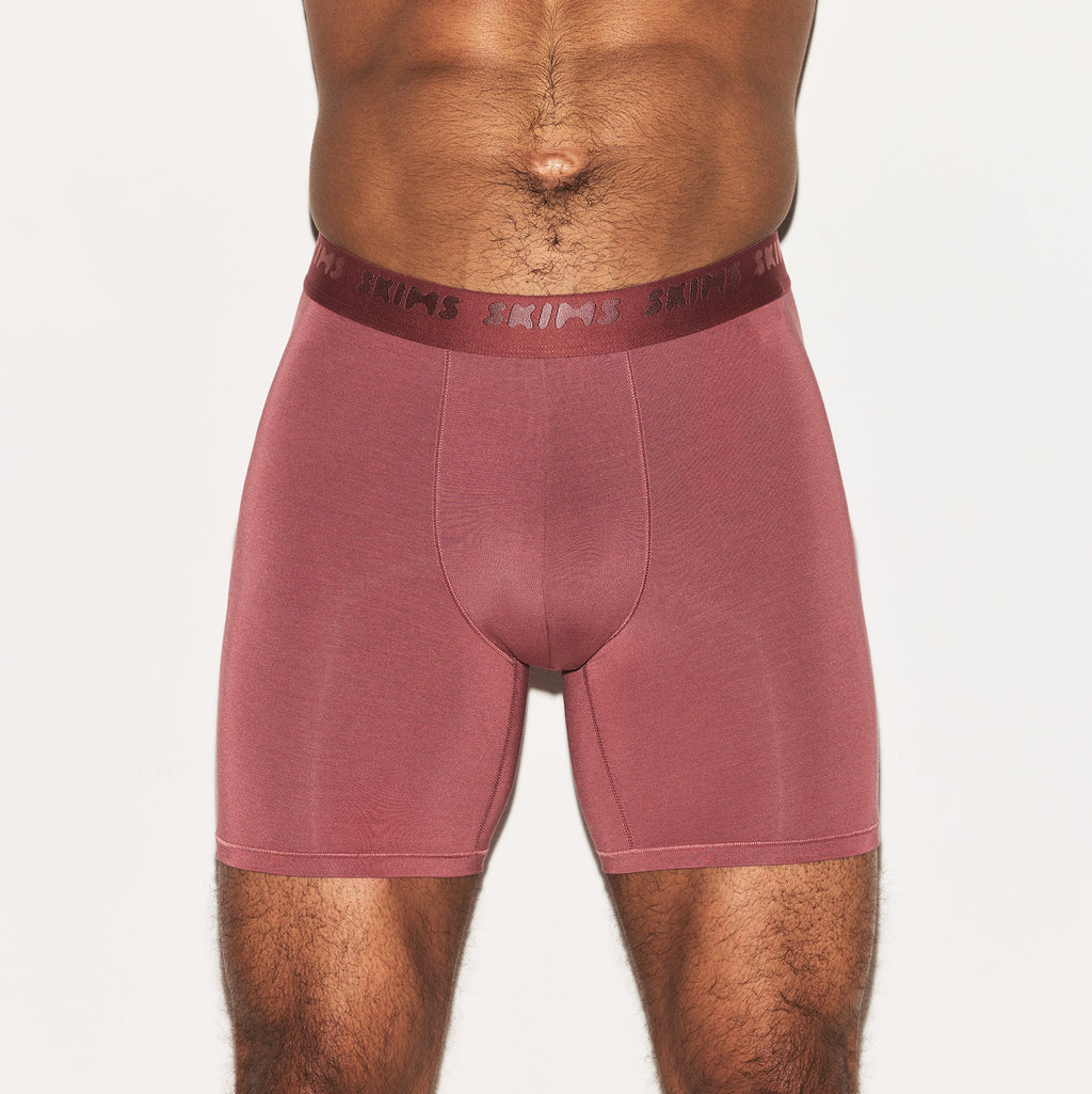 SKIMS STRETCH MENS 5" BOXER BRIEF | CORDOVAN