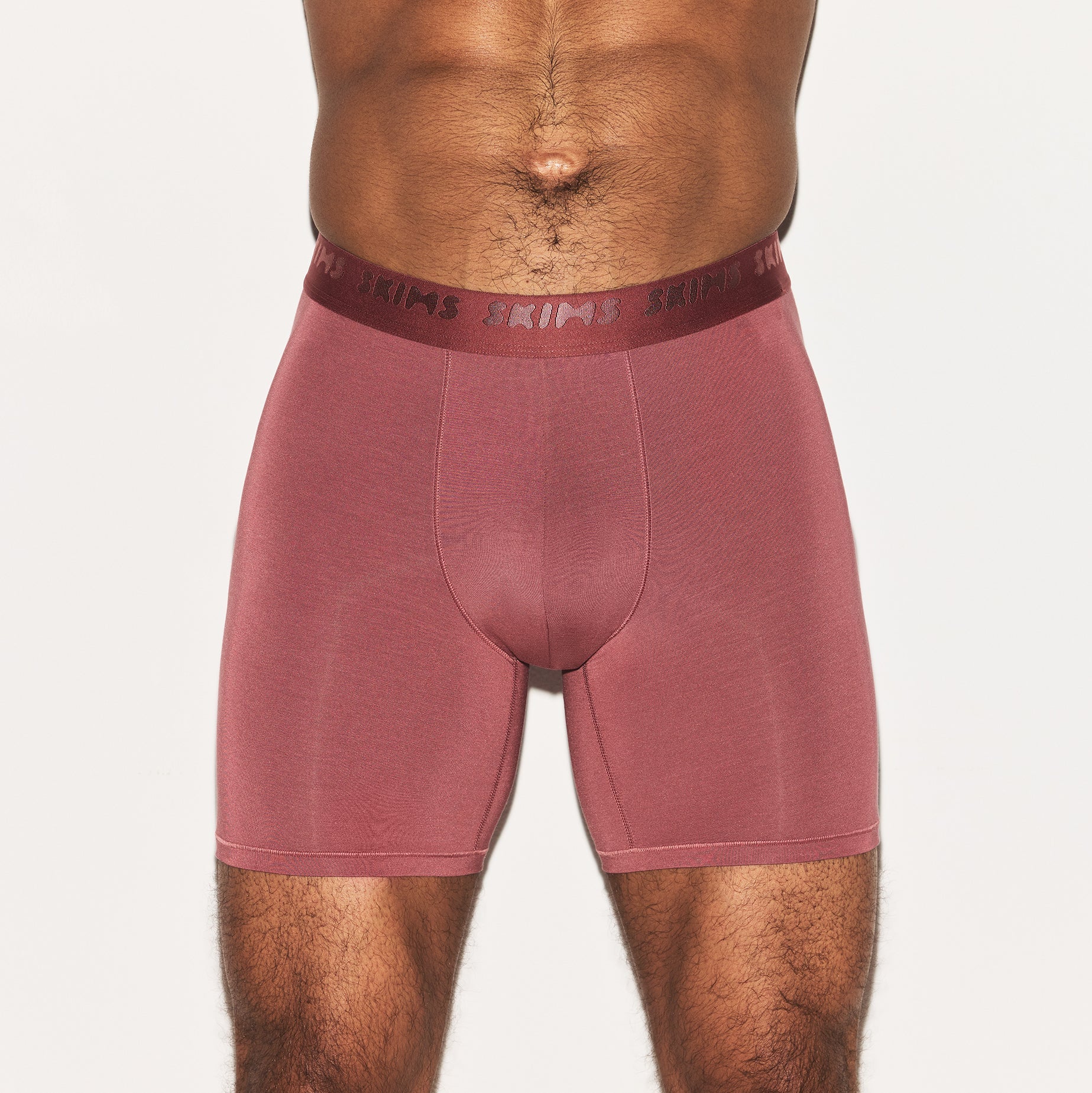 SKIMS STRETCH MENS 5" BOXER BRIEF | CORDOVAN
