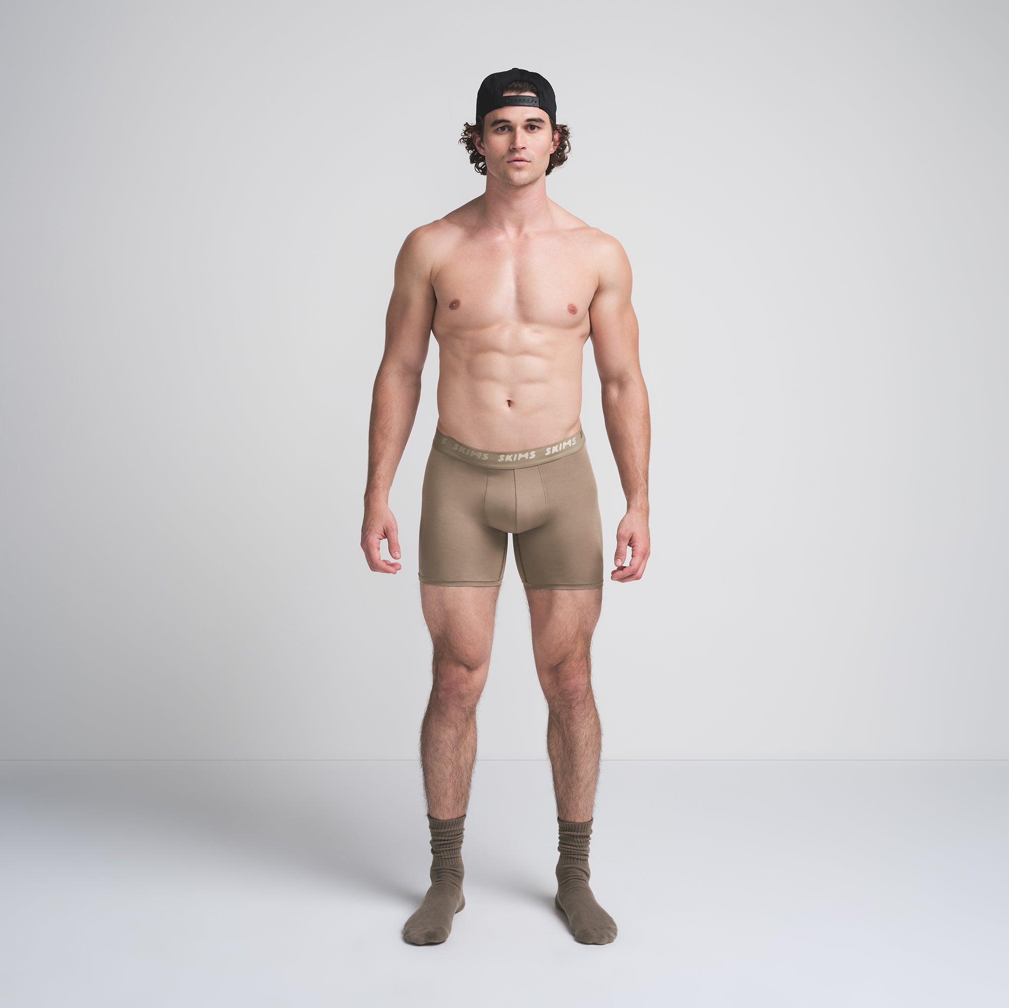 SKIMS STRETCH MENS 5" BOXER BRIEF | DESERT
