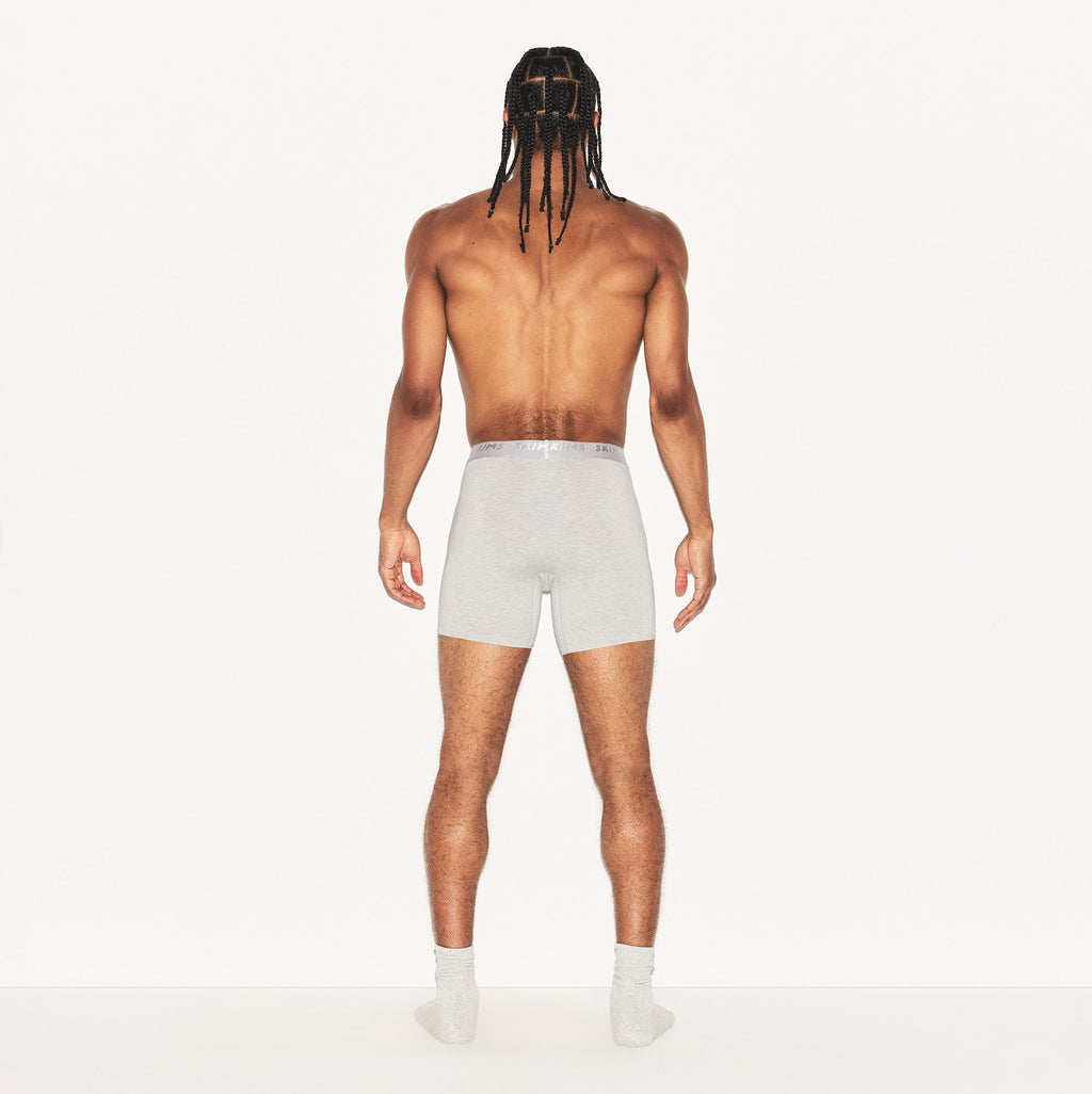 SKIMS STRETCH MENS 5" BOXER BRIEF | LIGHT HEATHER GREY