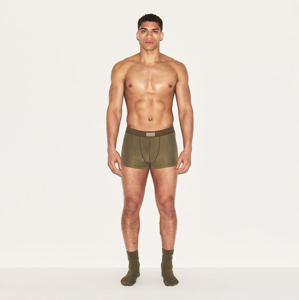 SKIMS COTTON MENS TRUNK | ARMY