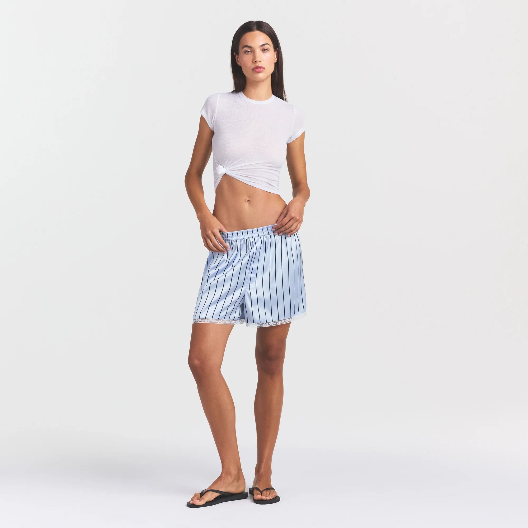 Woven Shine Lace Boxer