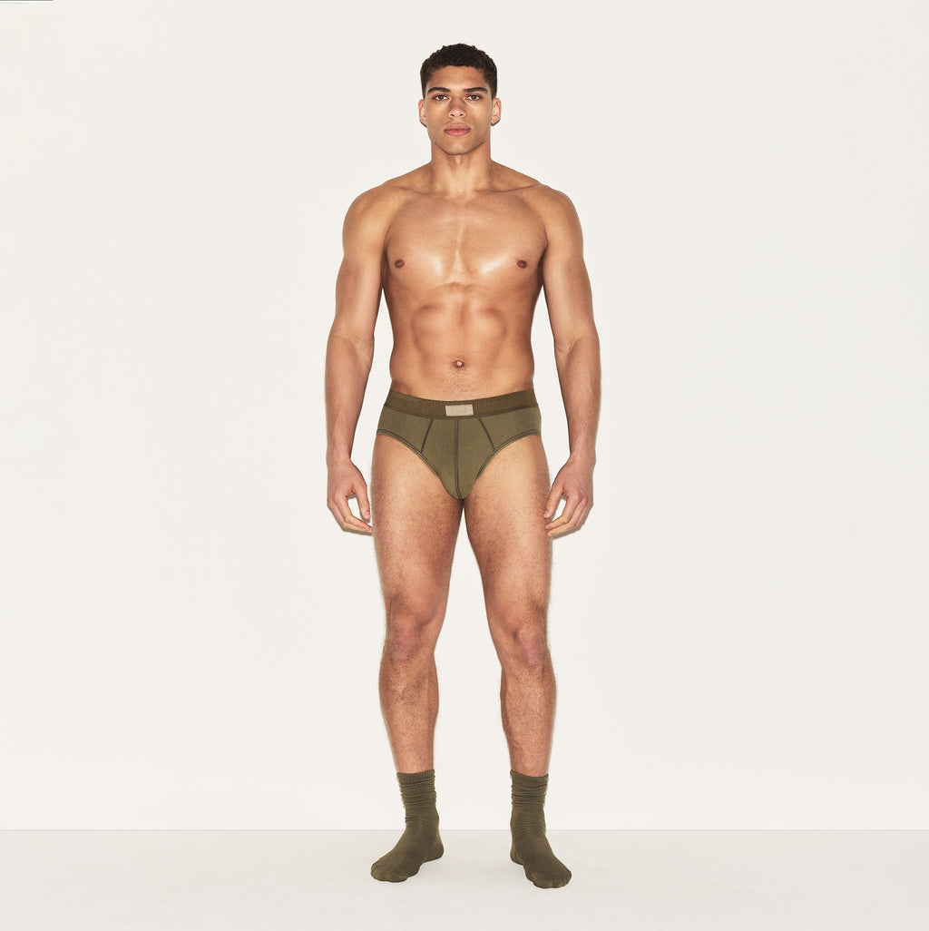 SKIMS COTTON MENS BRIEF | ARMY