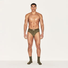 SKIMS COTTON MENS BRIEF | ARMY