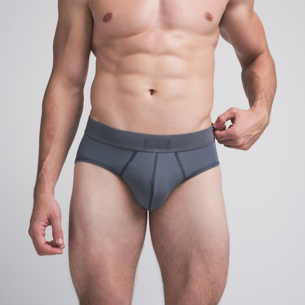 SKIMS COTTON MENS BRIEF 3-PACK | DARK SEPIA MULTI