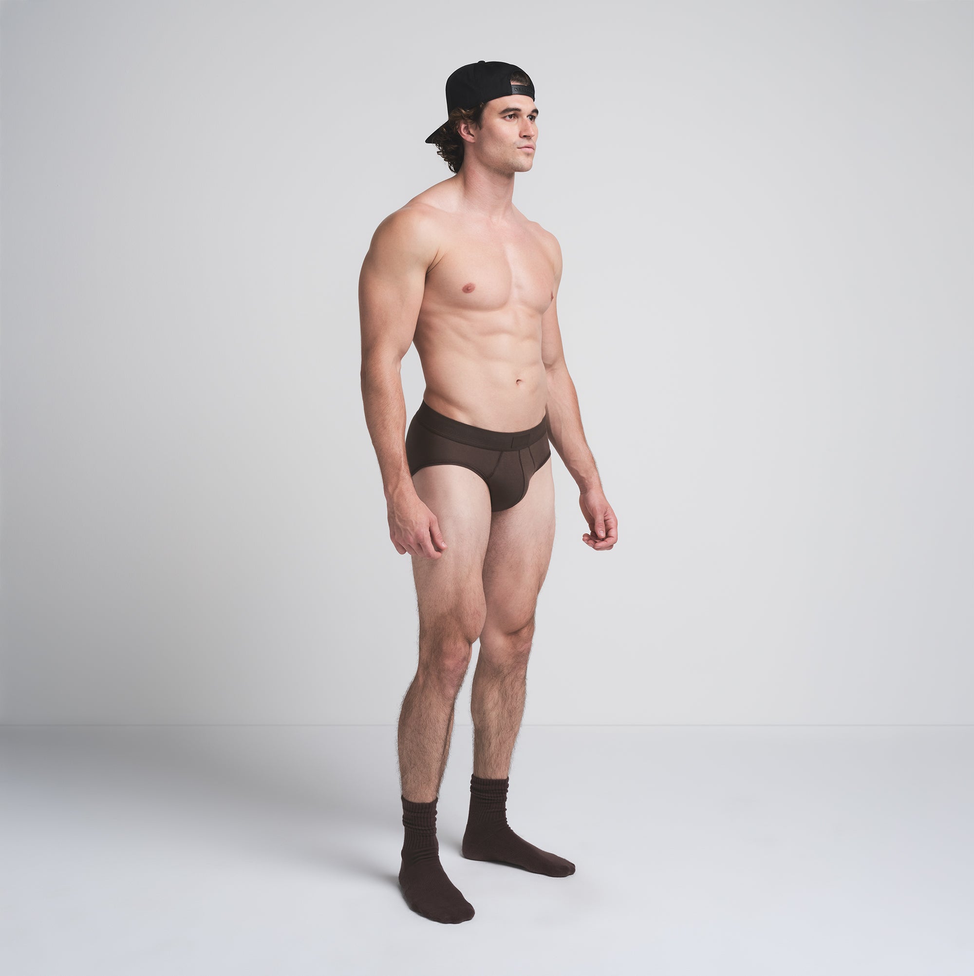 SKIMS COTTON MENS BRIEF 3-PACK | DARK SEPIA MULTI