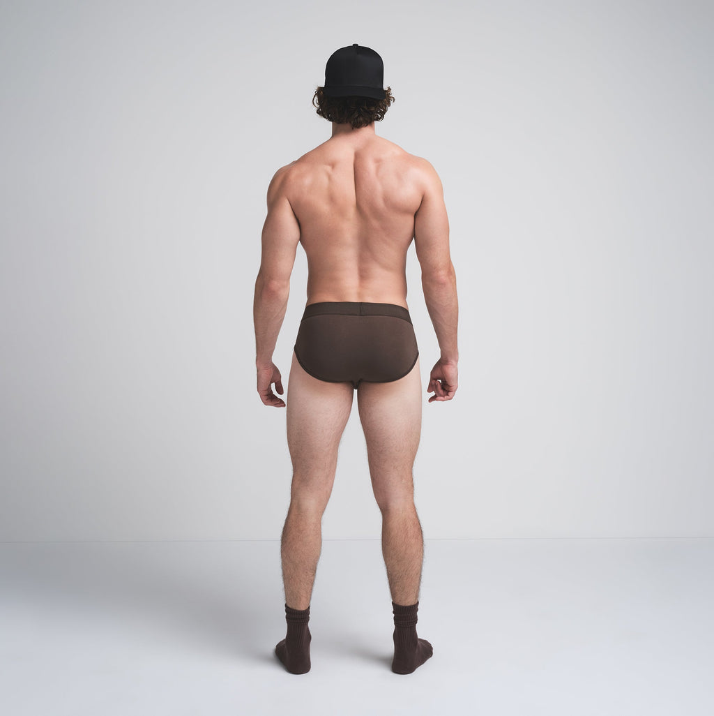 SKIMS COTTON MENS BRIEF 3-PACK | DARK SEPIA MULTI