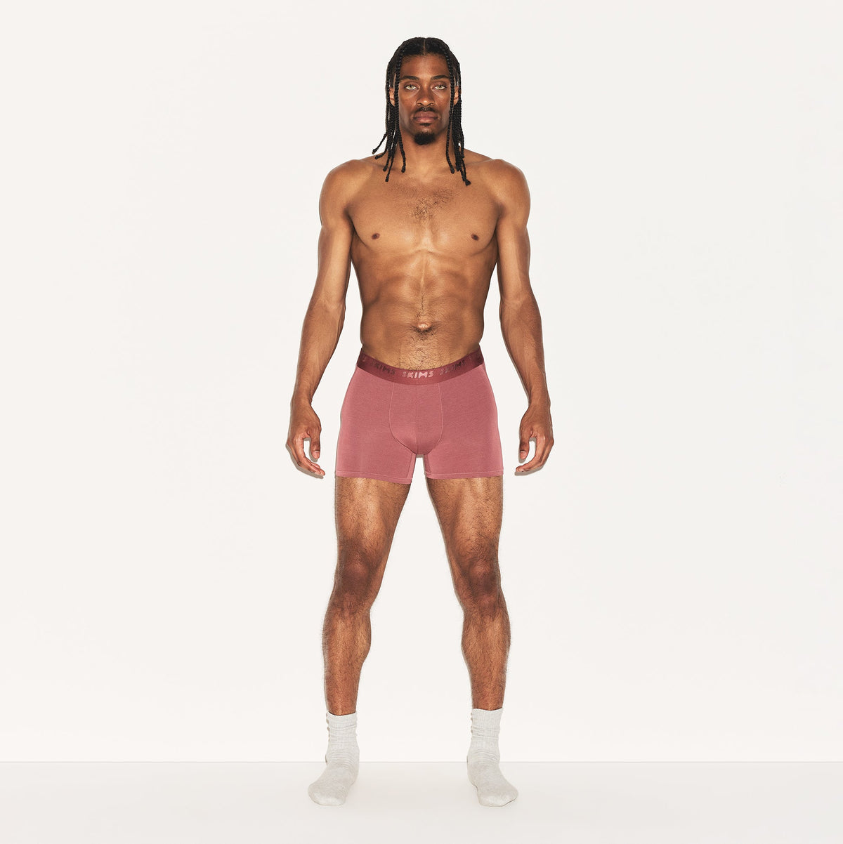 SKIMS STRETCH MENS 3" BOXER BRIEF | CORDOVAN