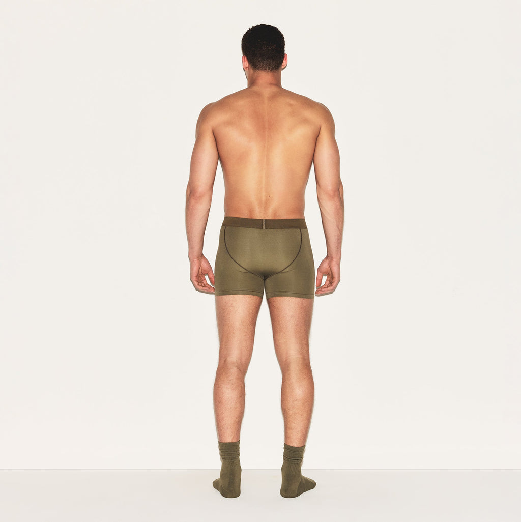 SKIMS COTTON MENS 3" BOXER BRIEF | ARMY