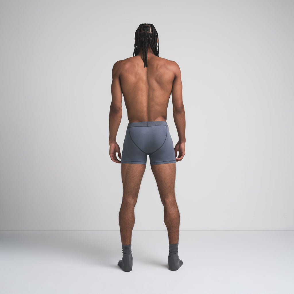 SKIMS COTTON MENS 3" BOXER BRIEF | STEEL BLUE