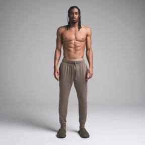 OUTDOOR JERSEY MENS TAPERED JOGGER | TRUFFLE