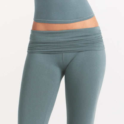 Cotton Jersey Foldover Capri