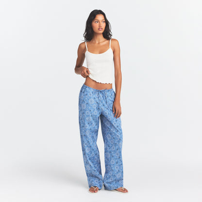 Cotton Poplin Sleep Straight Leg Pant