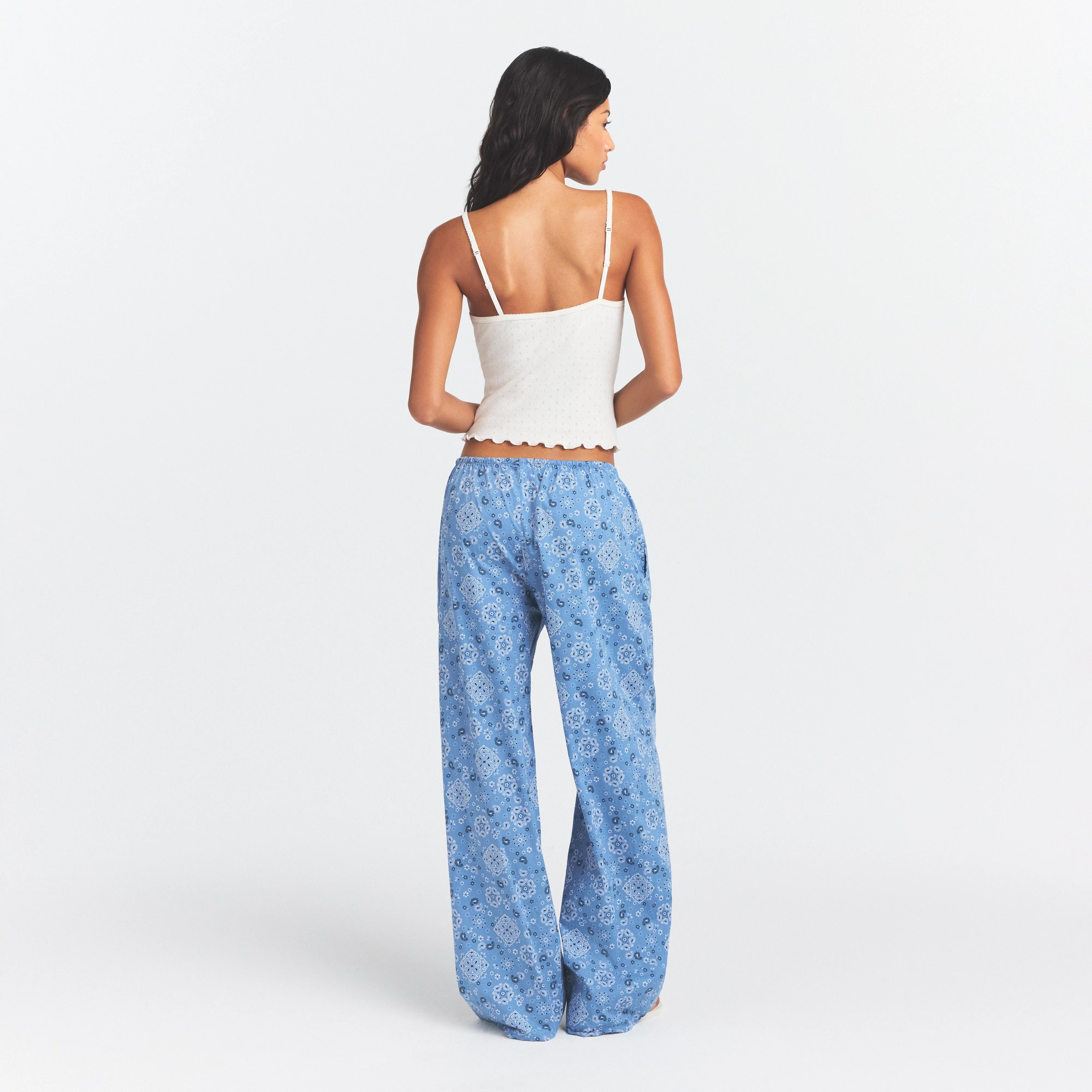 Cotton Poplin Sleep Straight Leg Pant