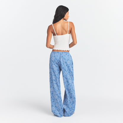 Cotton Poplin Sleep Straight Leg Pant