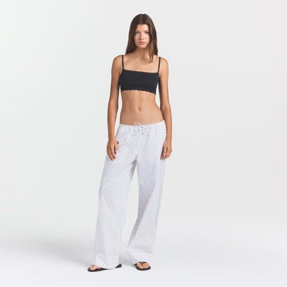 Cotton Poplin Sleep Straight Leg Pant