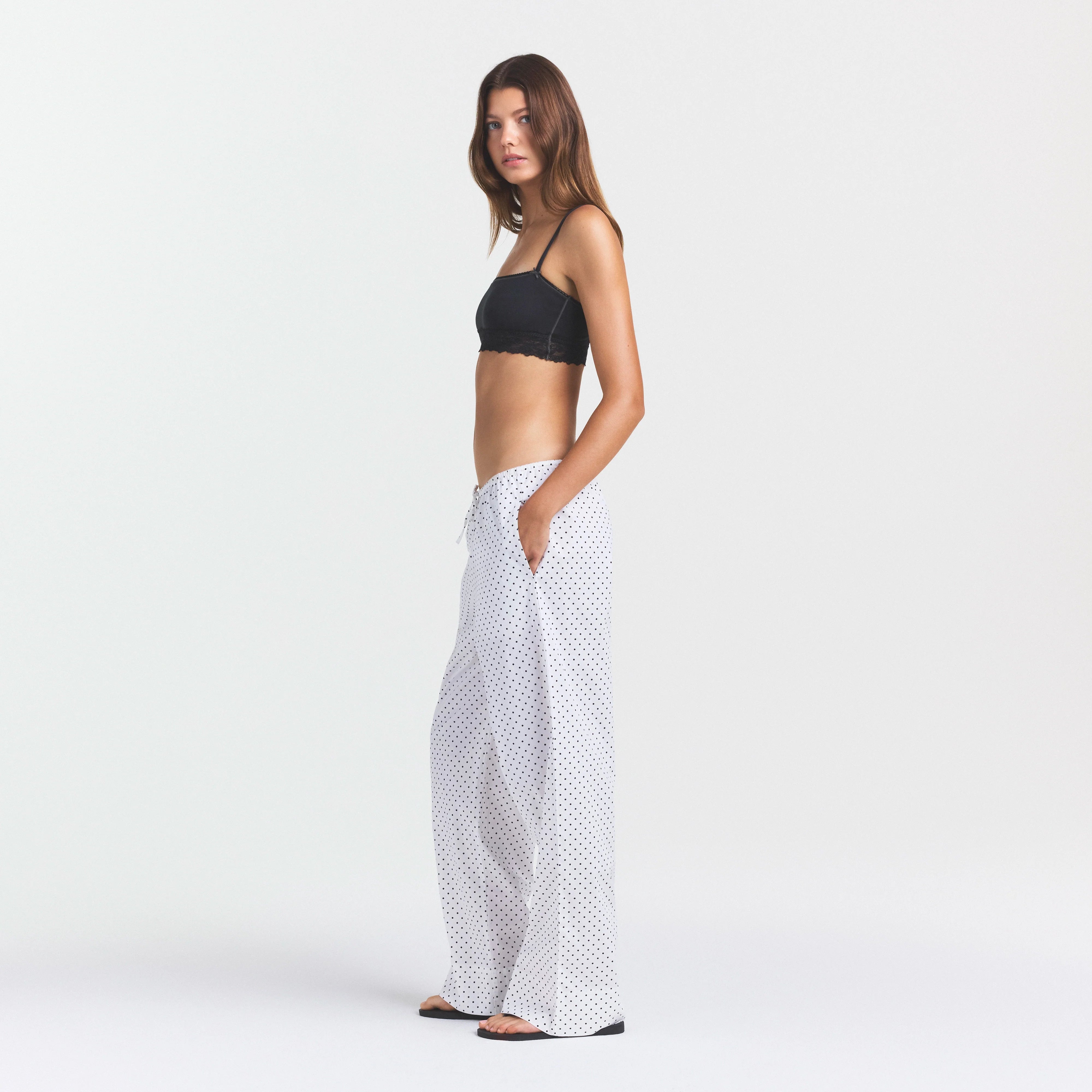 Cotton Poplin Sleep Straight Leg Pant