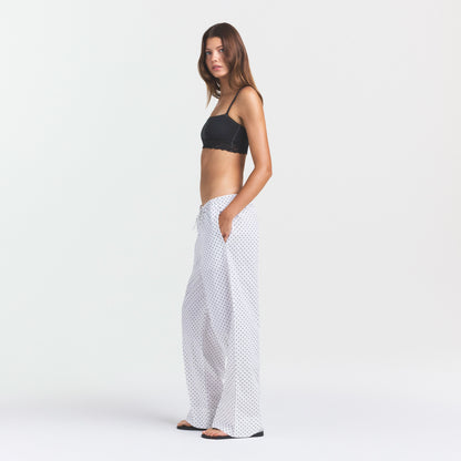 Cotton Poplin Sleep Straight Leg Pant
