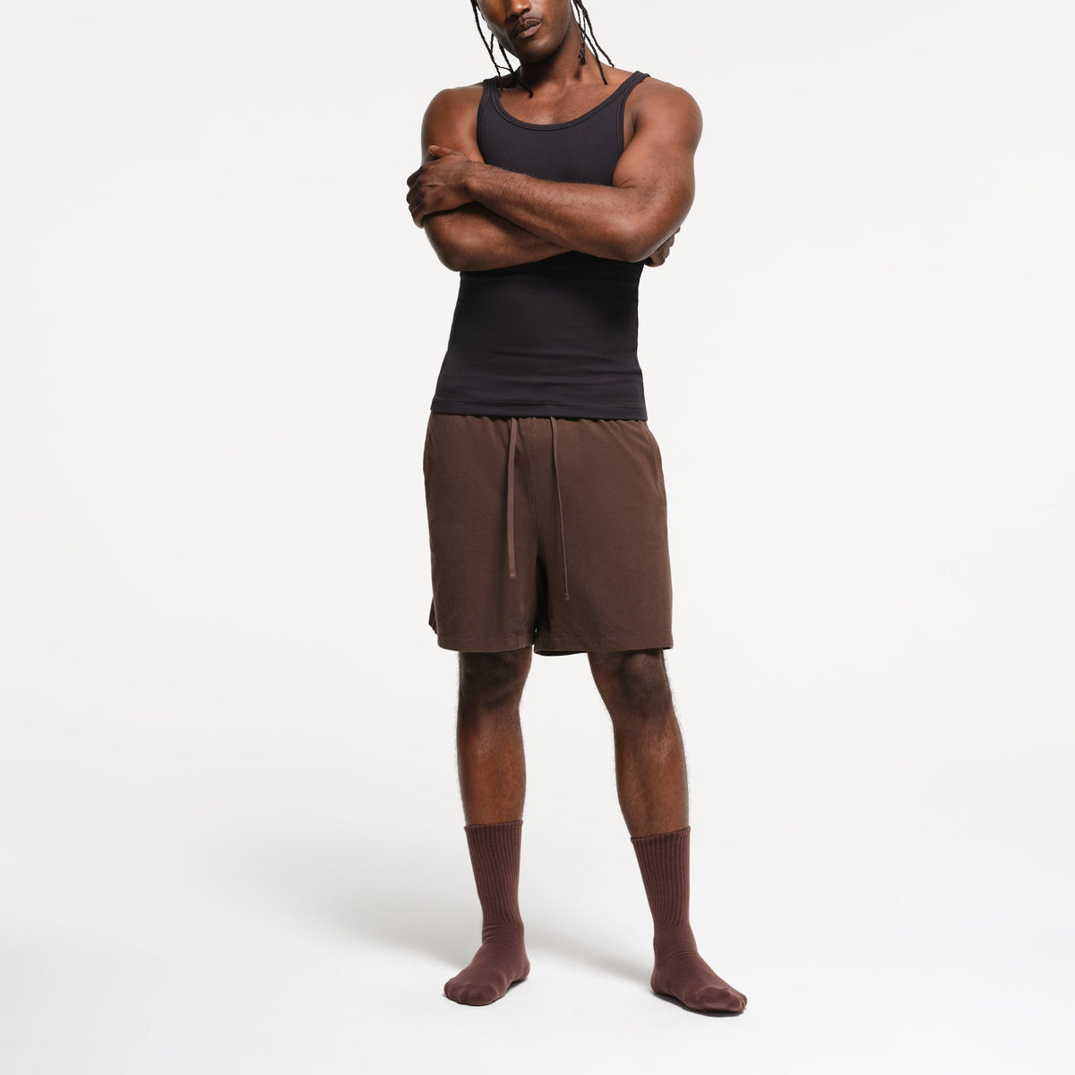 JERSEY LOUNGE MENS RELAXED SHORT | MUD