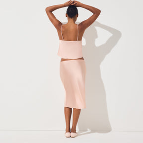 SILK MIDI SKIRT | VILLA