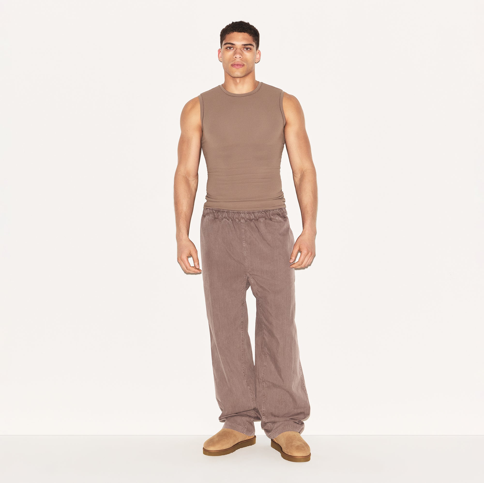 WOVEN MENS KARATE PANT | UMBER