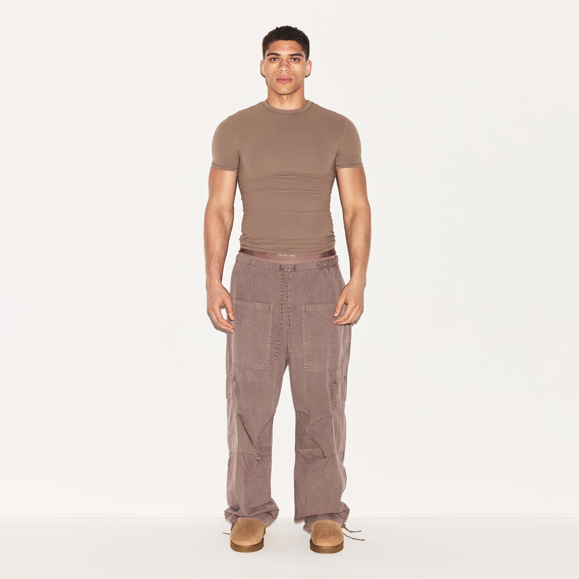 WOVEN MENS CARGO PANT | UMBER