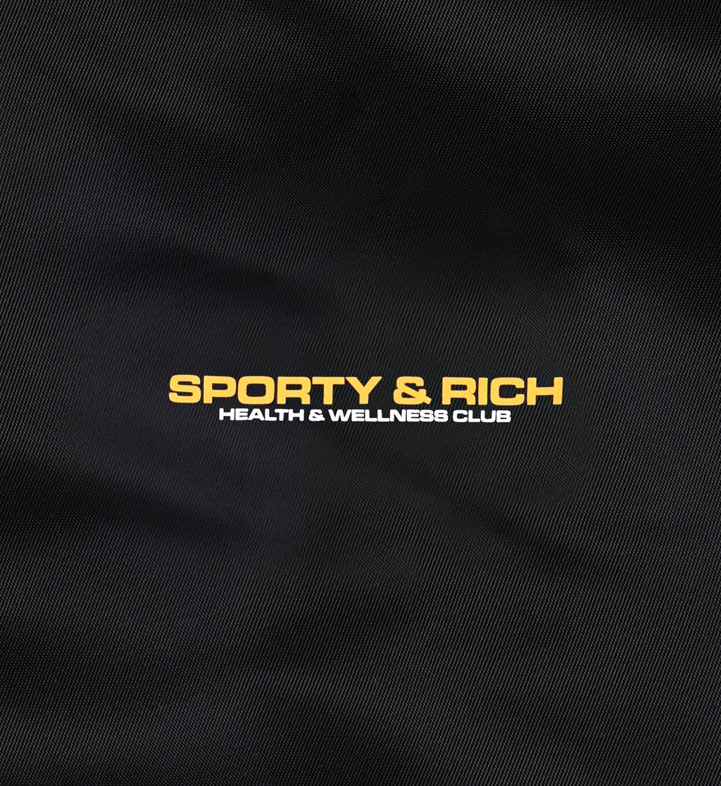 Bold Health Nylon Windbreaker - Black/Gold