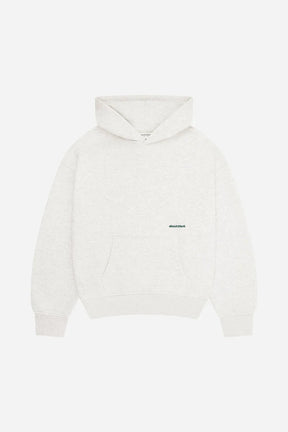 Box hoodie - grey marl/epsom green