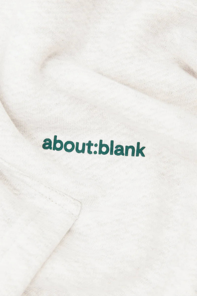 Box hoodie - grey marl/epsom green