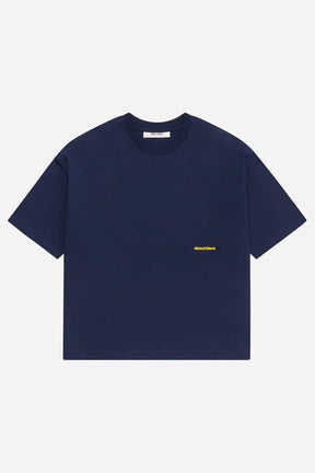 Box t-shirt - navy/yellow