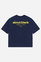 Box t-shirt - navy/yellow