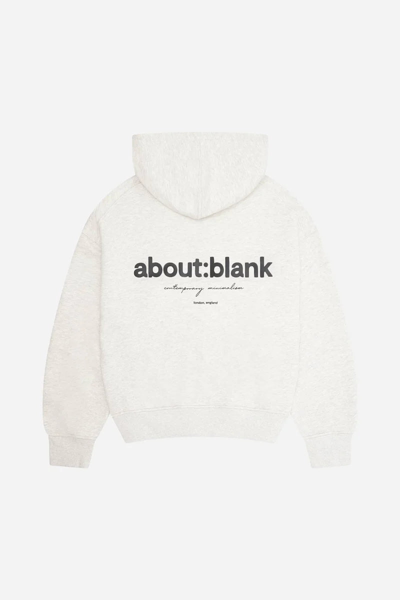 Box zip hoodie grey marl/black