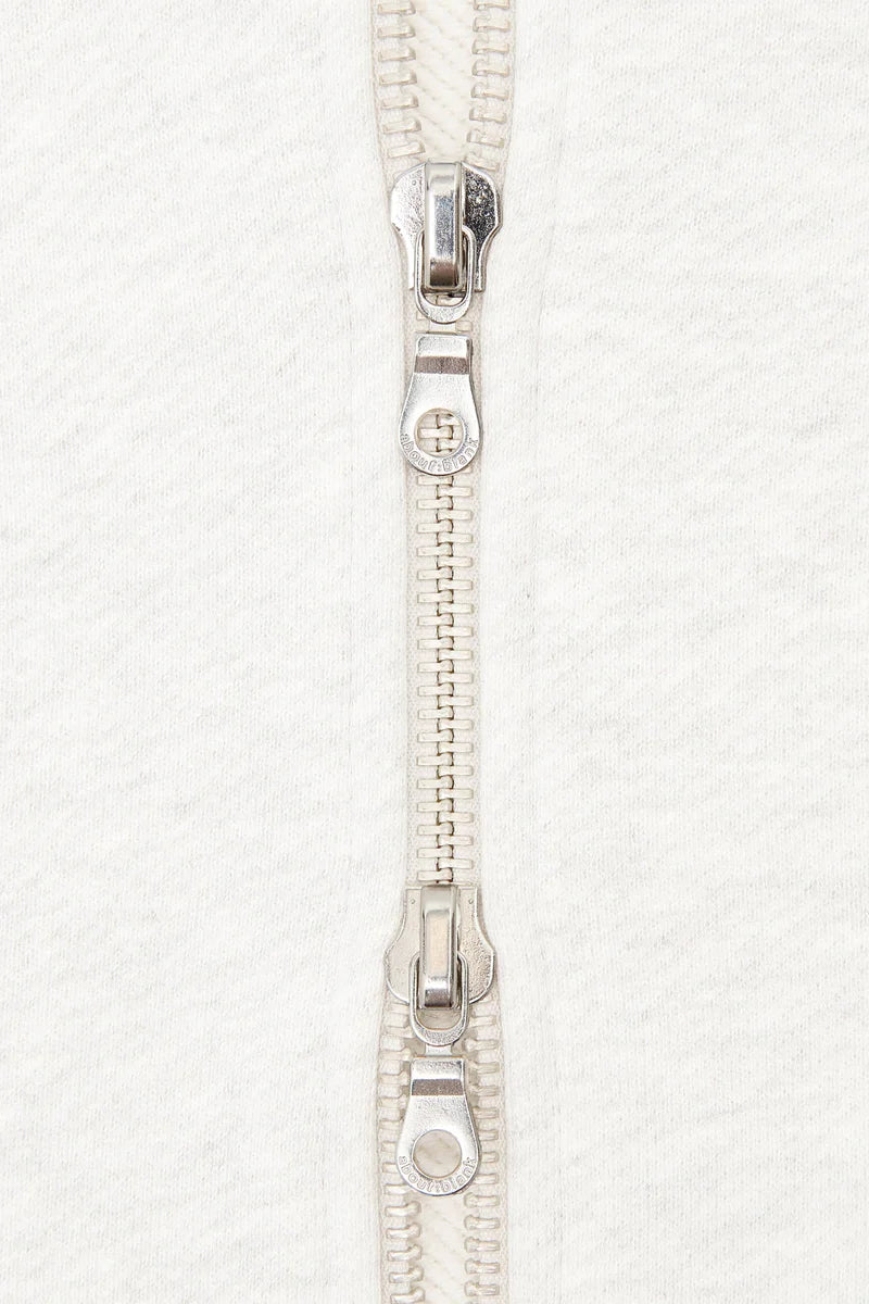 Box zip hoodie grey marl/black