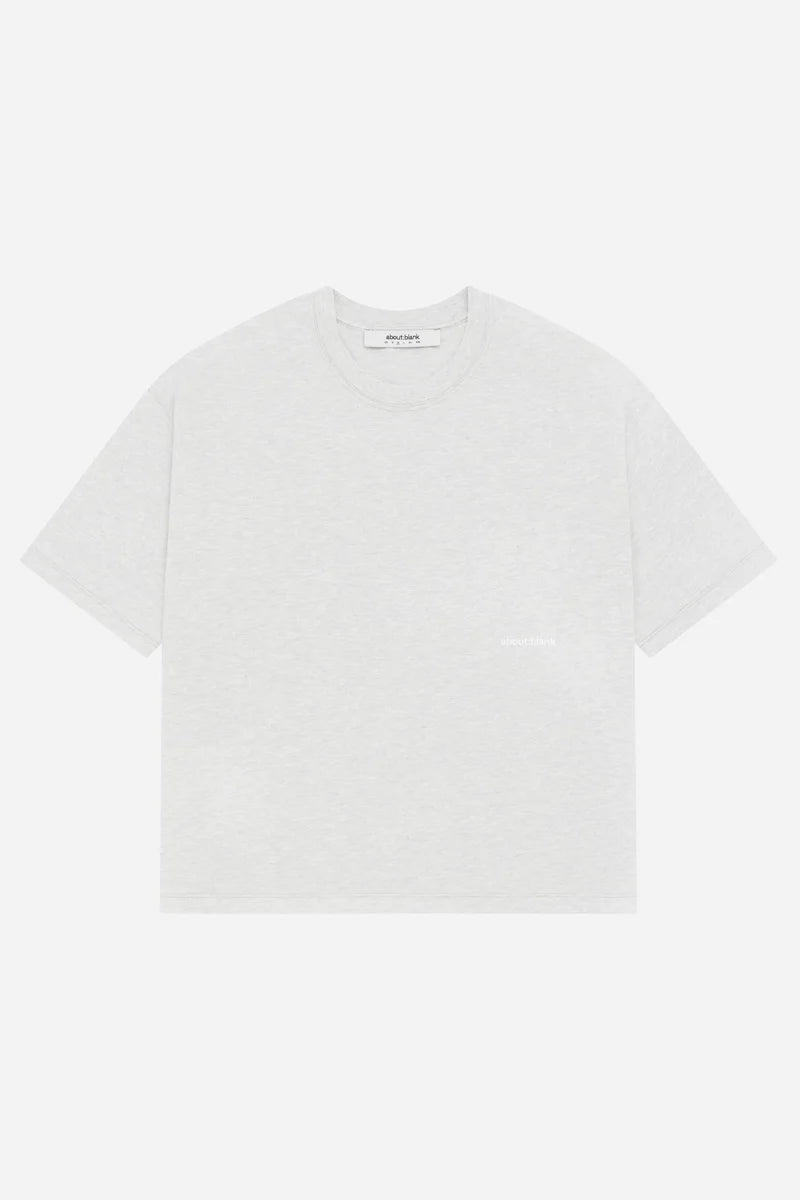 Box t-shirt - grey marl/white