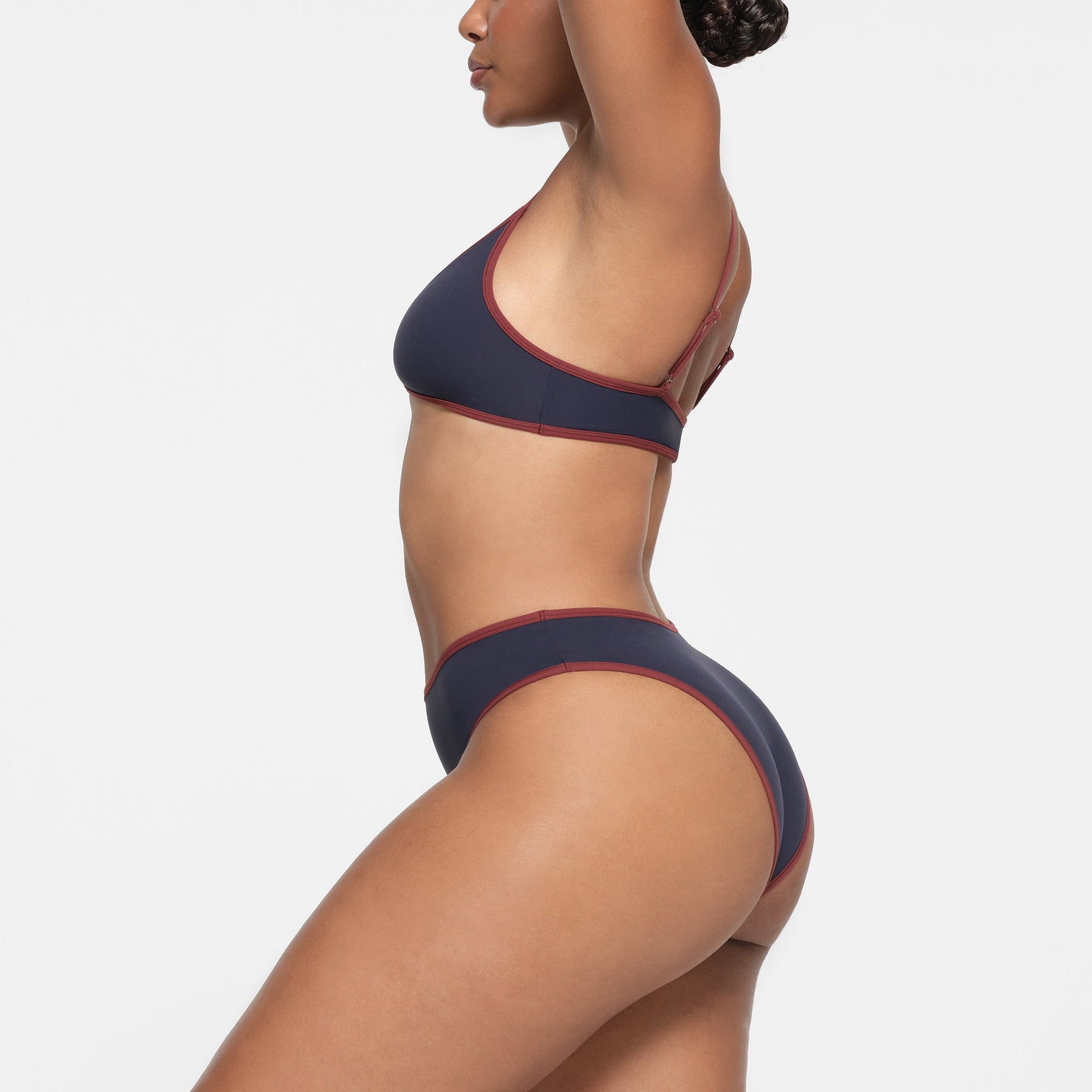 FITS EVERYBODY CONTRAST TRIM CHEEKY BRIEF | NAVY