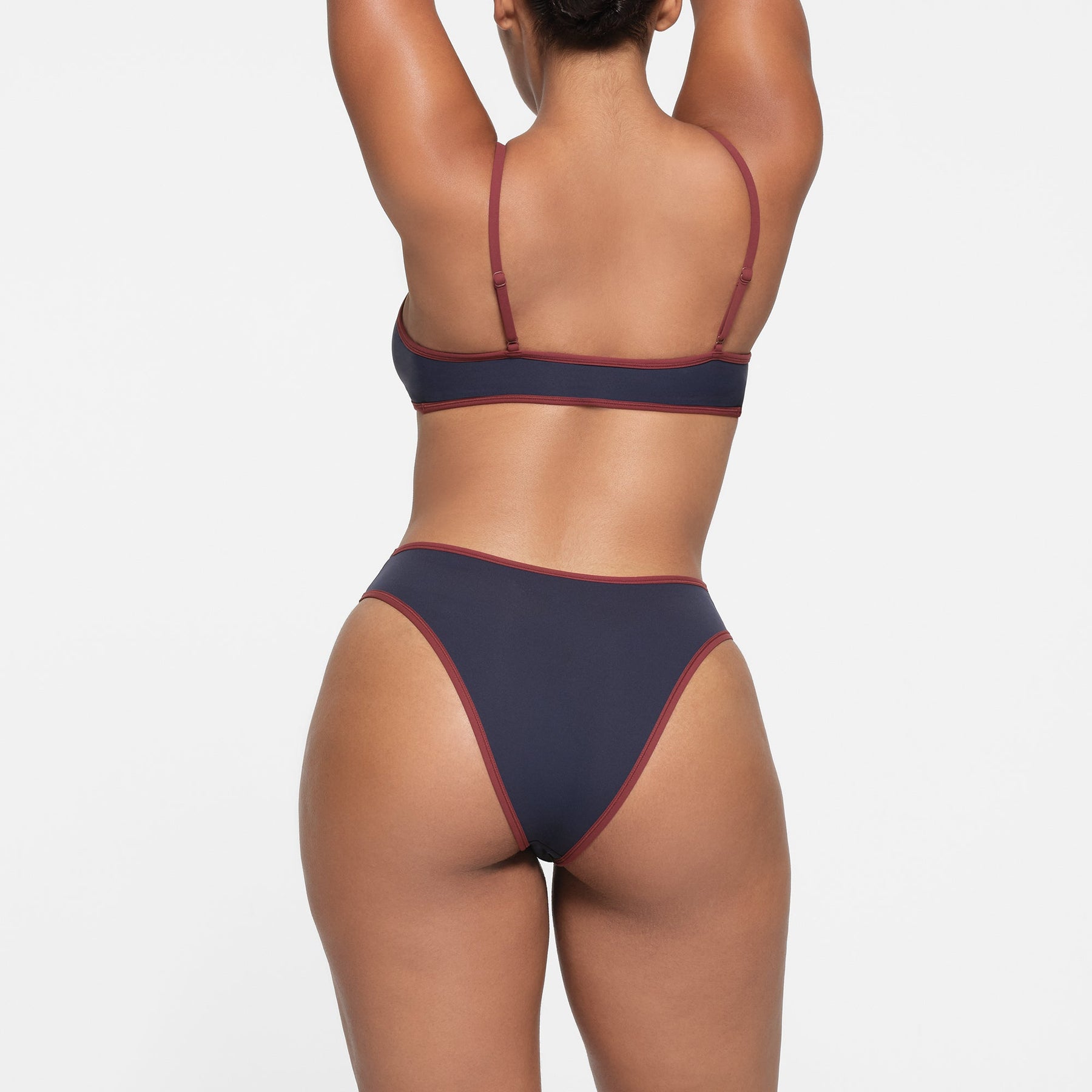 FITS EVERYBODY CONTRAST TRIM CHEEKY BRIEF | NAVY