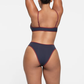 FITS EVERYBODY CONTRAST TRIM CHEEKY BRIEF | NAVY