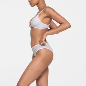 FITS EVERYBODY CONTRAST TRIM CHEEKY BRIEF | PLATINUM