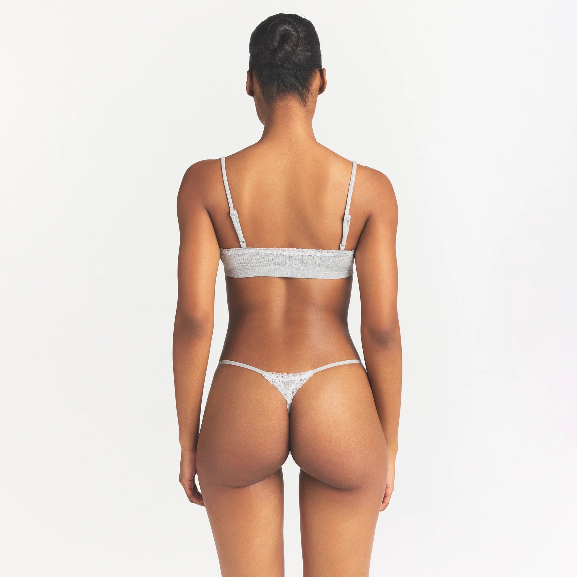 Lightweight Cotton Pointelle Scoop Bralette