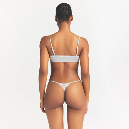 Lightweight Cotton Pointelle Scoop Bralette
