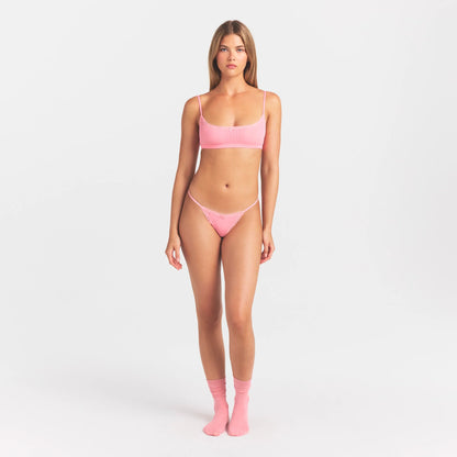 Lightweight Cotton Pointelle Scoop Bralette
