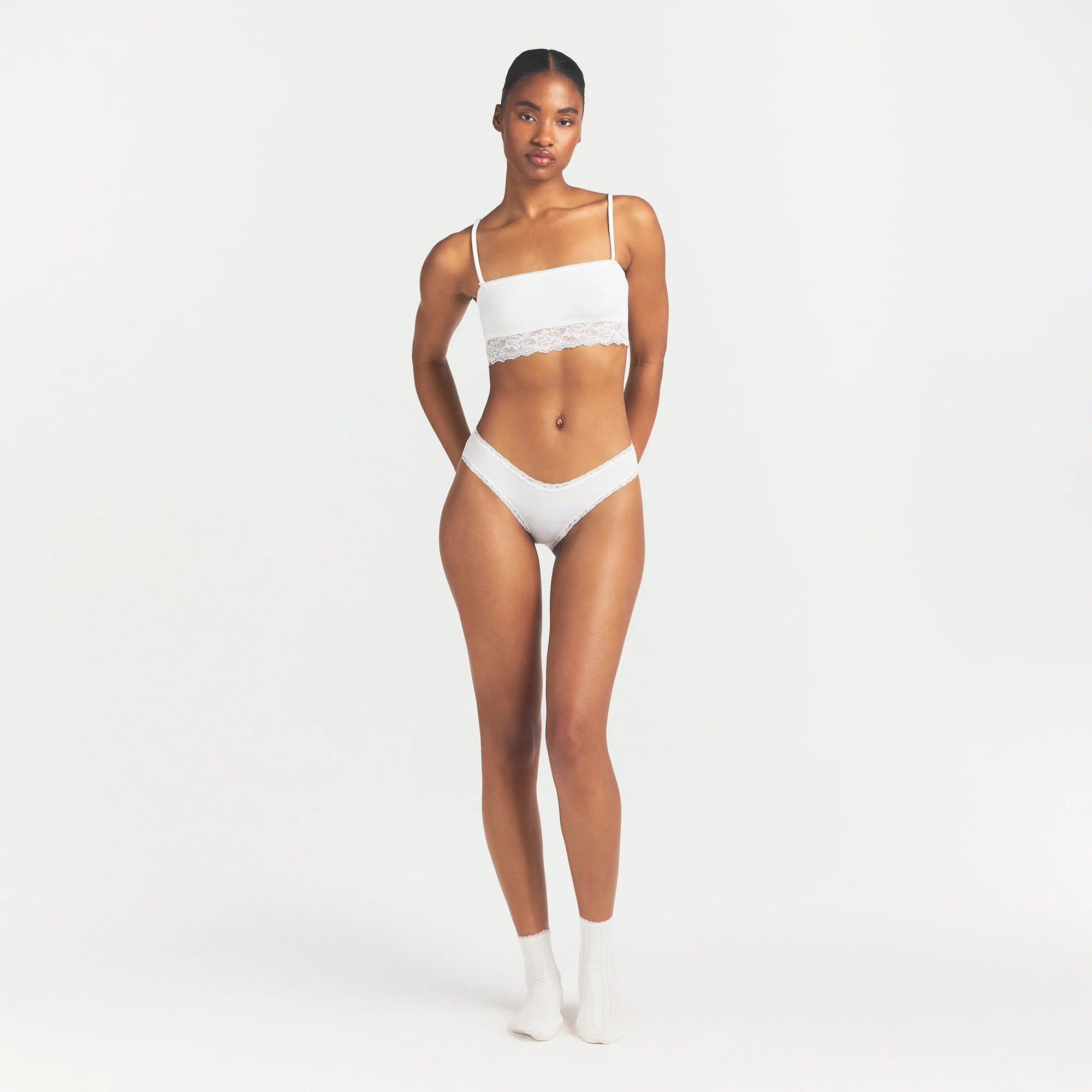 Lightweight Cotton Straight Neck Bralette