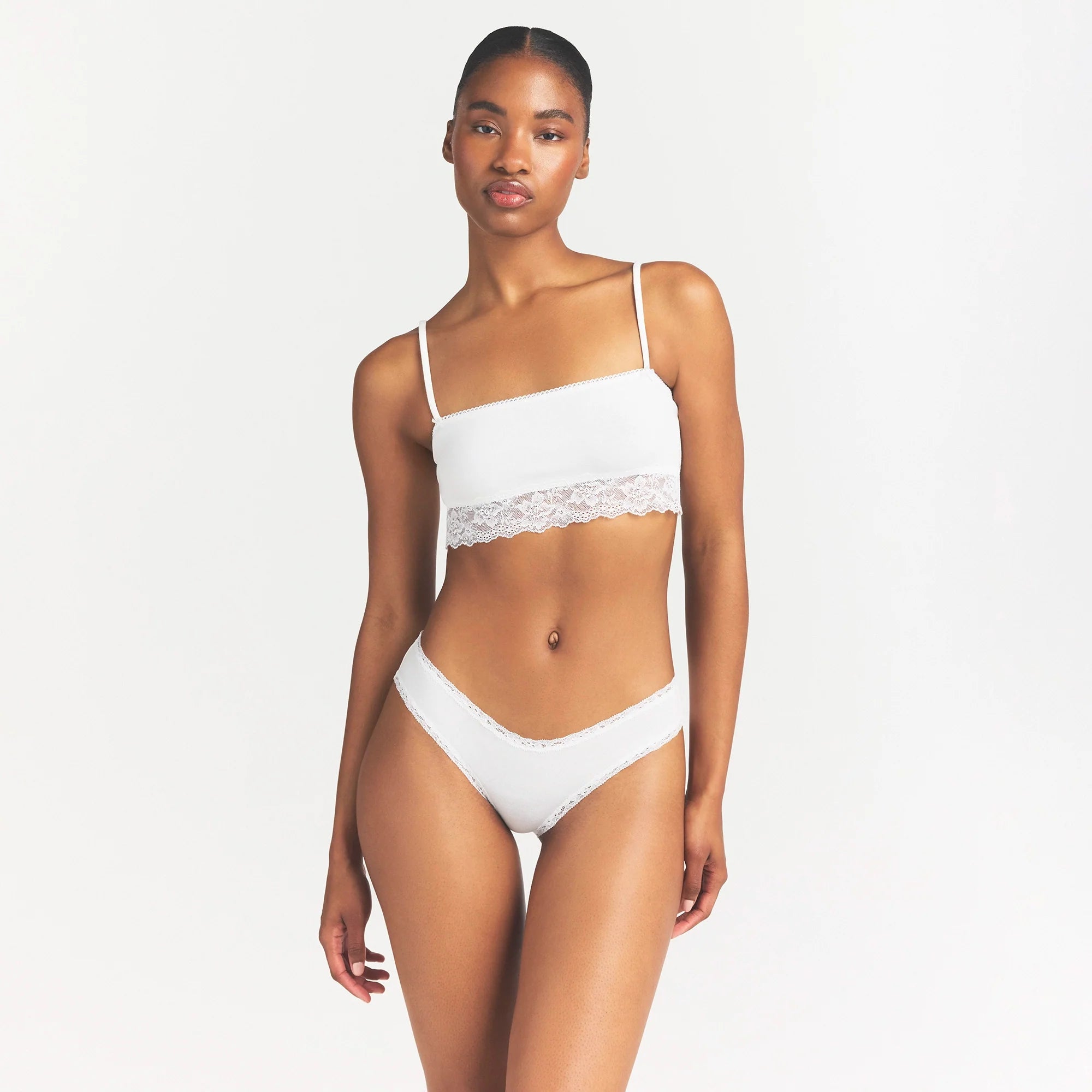 Lightweight Cotton Straight Neck Bralette