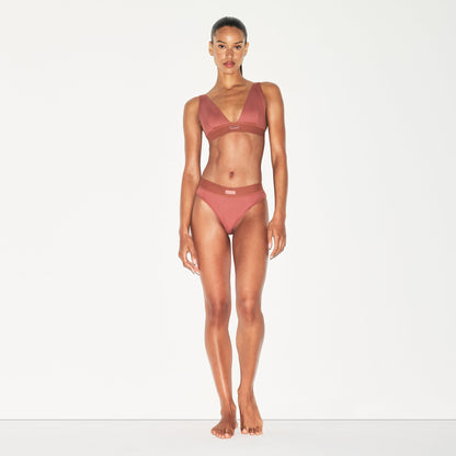 Cotton Rib Plunge Bralette
