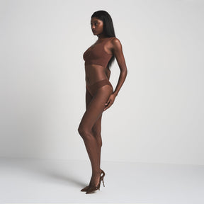 NAKED PLUNGE LONGLINE BRALETTE | COCOA