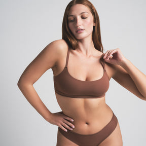 FITS EVERYBODY SCOOP BRALETTE 2-PACK | RED SNOWFLAKE FAIR ISLE AND BRANDY
