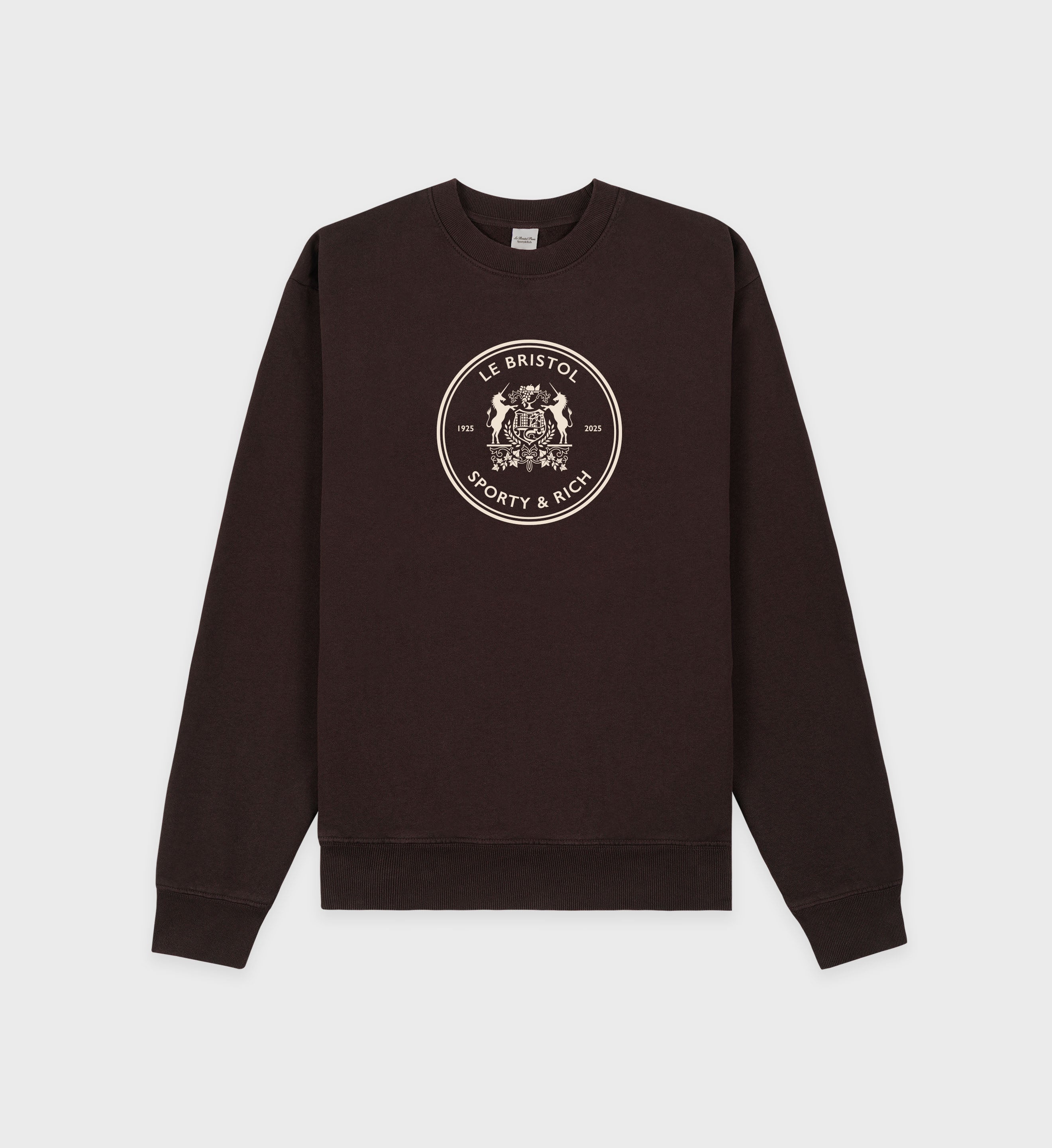 Bristol Crest 100th Crewneck - Chocolate/Cream