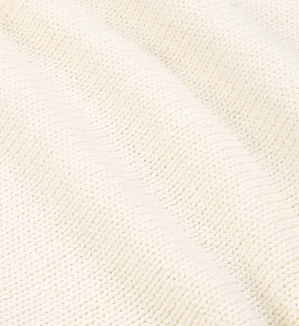 Bristol Crest Cotton Knit Sweater - Cream
